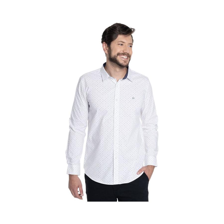 Camisa Manga Larga Hombre Potros PTV601062N-501 Blanco