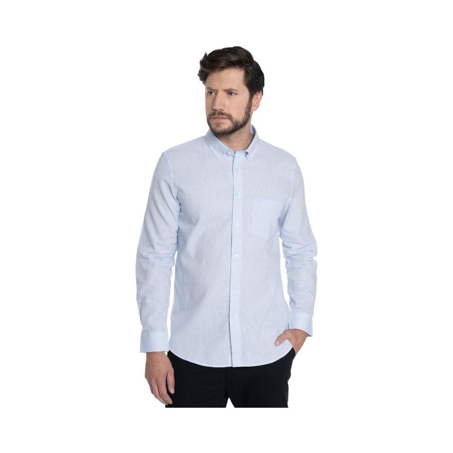 Camisa Manga Larga Hombre Potros PTV601100N-071 Celeste