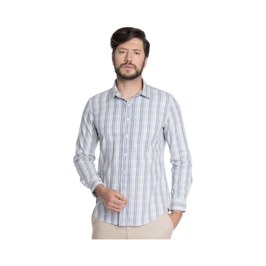 Camisa Manga Larga Hombre Potros PTV601081N-570 Celeste