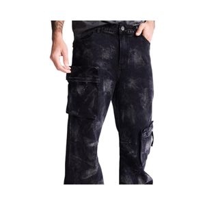 Jeans Cargo Hombre JJO Hardy  Relaxed Negro