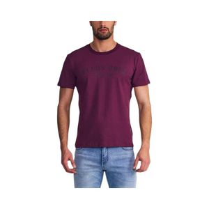 Polera Manga Corta Hombre Ellus Wash Originals  Burdeo
