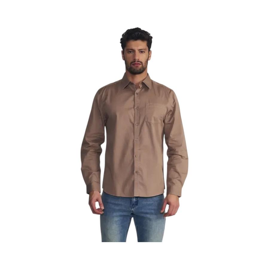 Camisa Manga Corta Hombre Ellus BML30650 Cafe