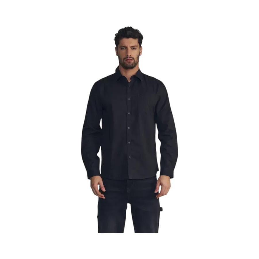 Camisa Manga Corta Hombre Ellus BML30650 Negro