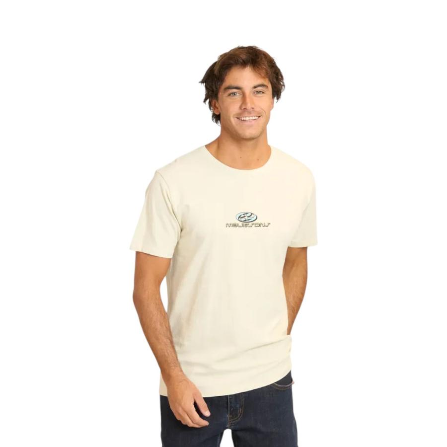Polera Manga Corta Hombre Maui & Sons Everyday Beige