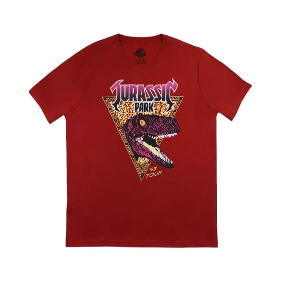 Polera Manga Corta Hombre TBC Velociraptor Burdeo