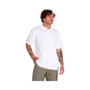 Polera Polo Casual Hombre Pique Cat 4010329-BOH Blanco