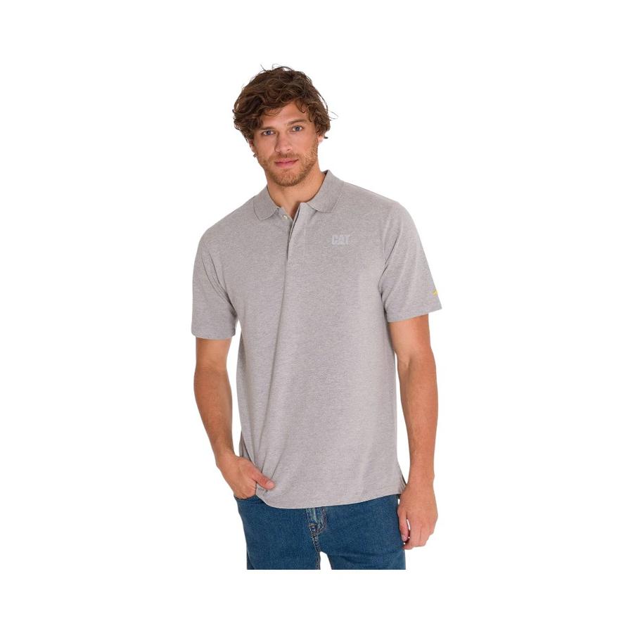 Polera Polo Casual Hombre Pique Cat 4010329-C9H Gris