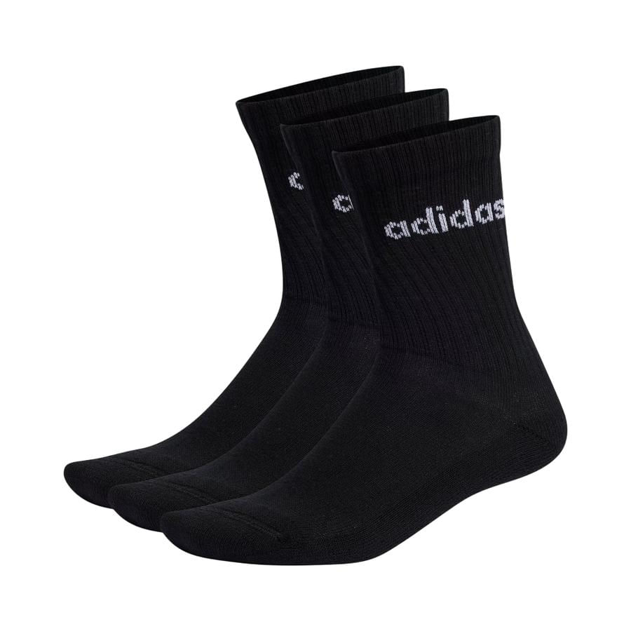 Calcetines Acolchados Linear Crew 3P Negro