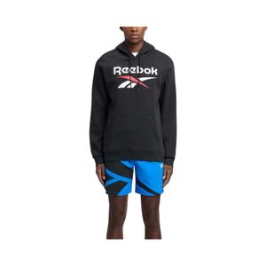 Polerón Hombre Reebok Identity Big Logo Fleece Hoodie Negro