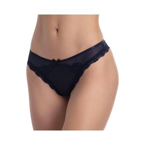 Colaless Microfibra & Encaje Mujer Lady Genny Azul