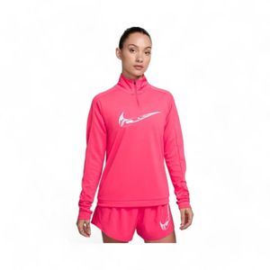 Capa Intermedia Running Mujer Nike Swoosh Cierre 1/4 Rosado