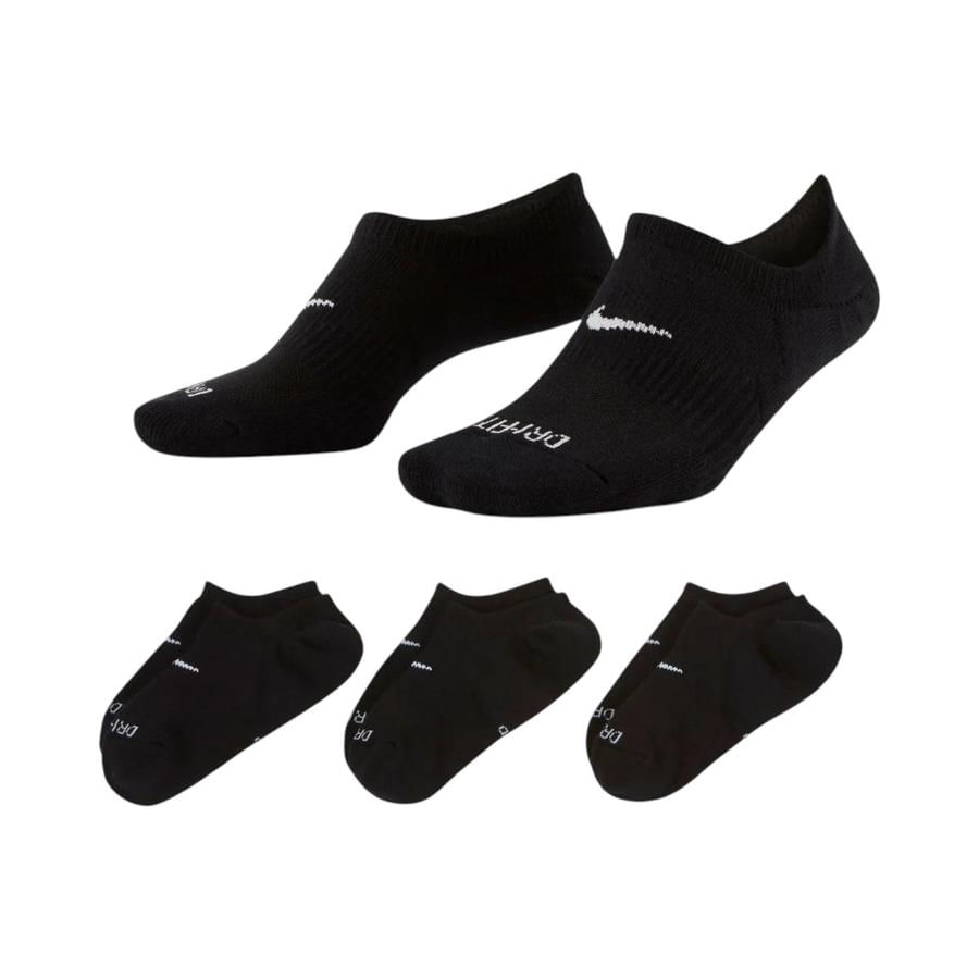 Calcetines 3 pares Mujer Nike Everyday Plus Cushioned Negro
