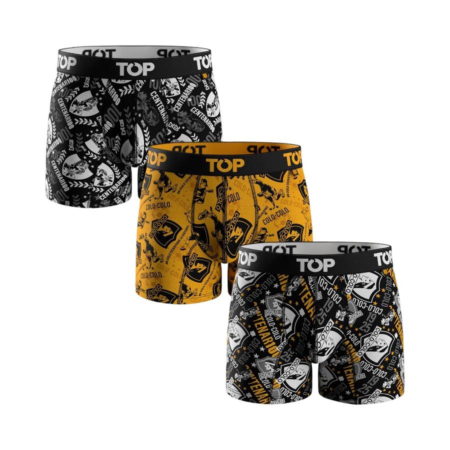 Bóxer Medio Algodón Colo-Colo TOP Pack 3 C8