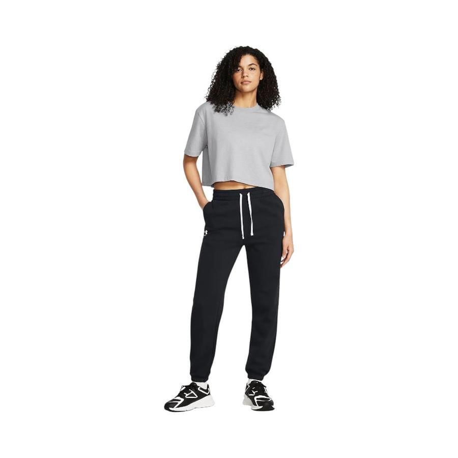 Jogger Mujer UA Rival Terry Negro