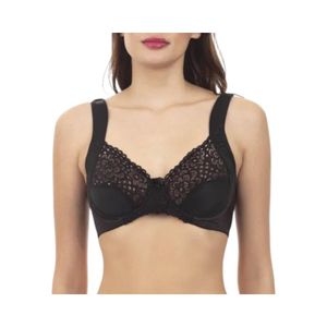 Sostén Microfibra con Encaje Mujer Lady Genny S-027B Negro