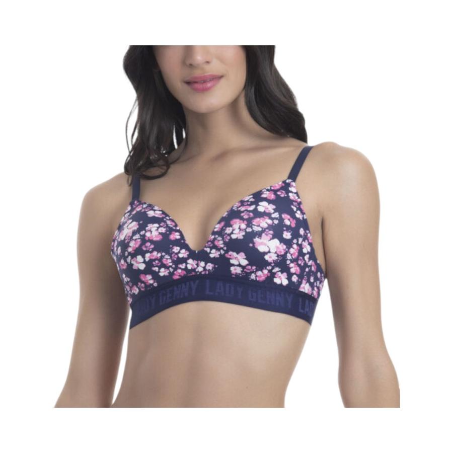 Sostén Microfibra Wireless Soft Mujer Lady Genny S-251C Azul