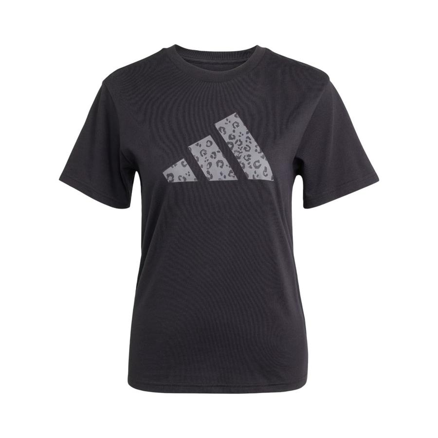 Polera Estampada Mujer Adidas JV8536 Animal Print Negro