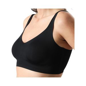 Sostén Seamless Mujer Flores 13272 Negro