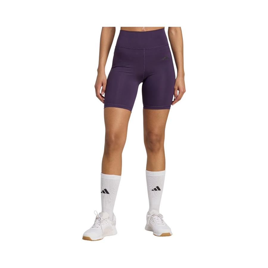 Calzas Cortas Mujer Adidas Optime Essentials Stash Morado