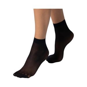 Soquete Media Liso 20 Denier Mujer Lady Genny Negro