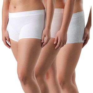 Pack 3X Calzon Tipo Bóxer Short Mujer Algodón Mix Bco 25009