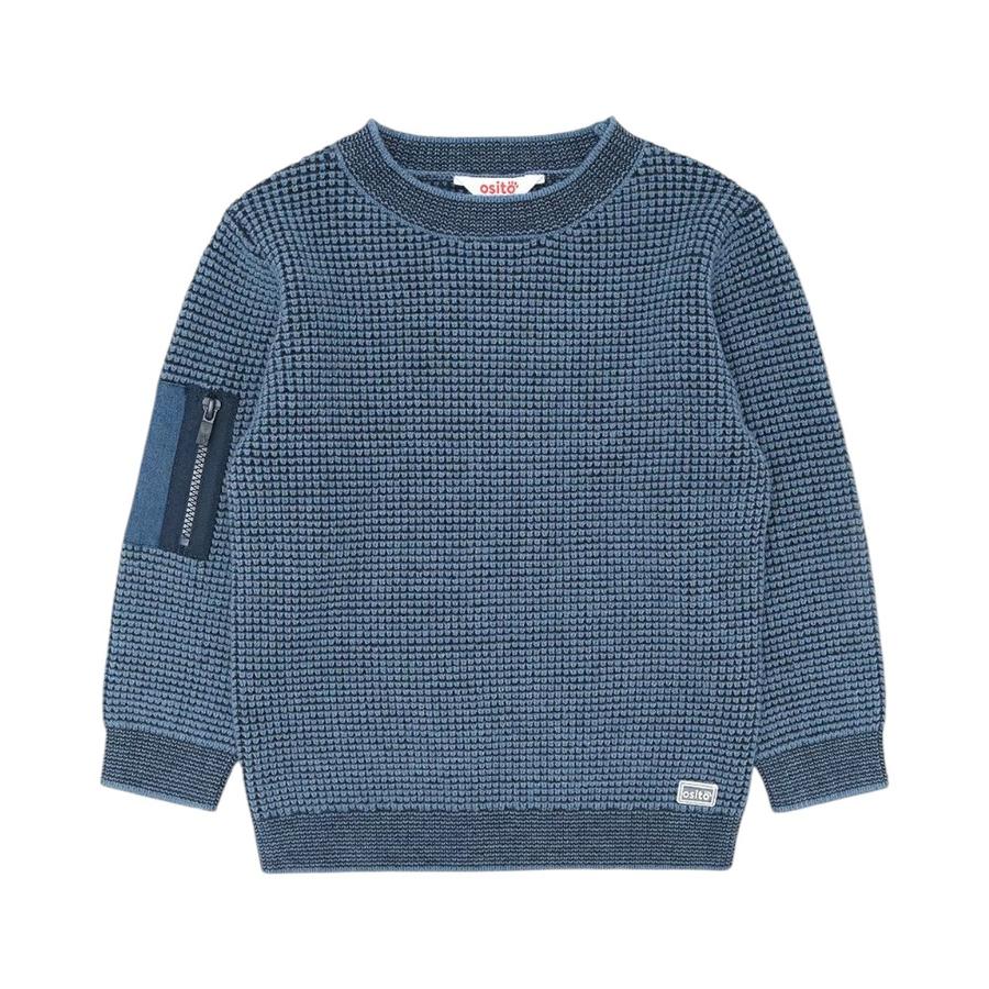 Sweater manga larga niño Osito OSWO618 azul