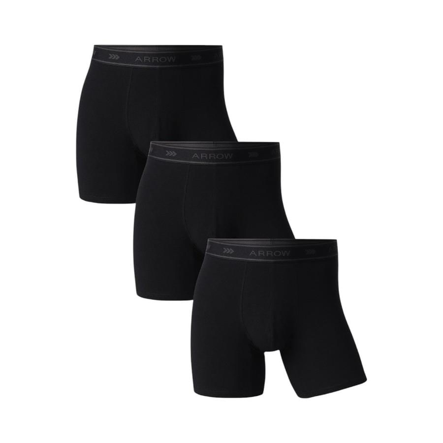 Boxer 3 Unidades Liso Hombre Arrow BOT3001SU Negro