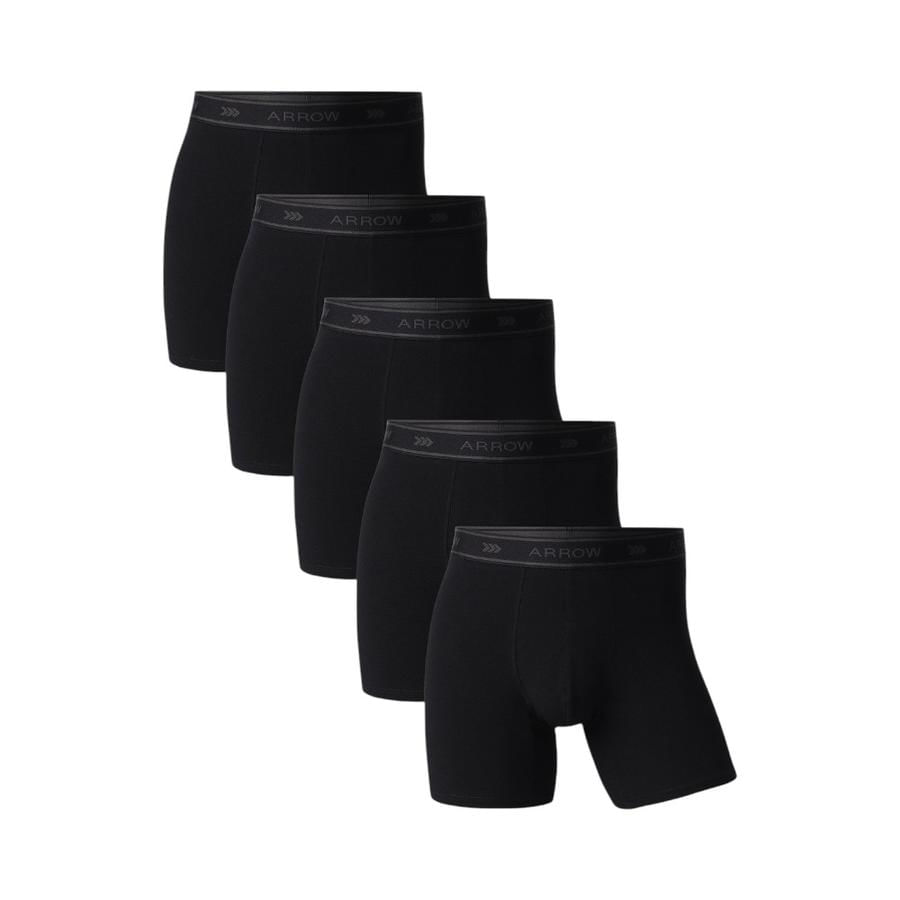 Boxer 5 Unidades Liso Hombre Arrow BOT5007SU Negro