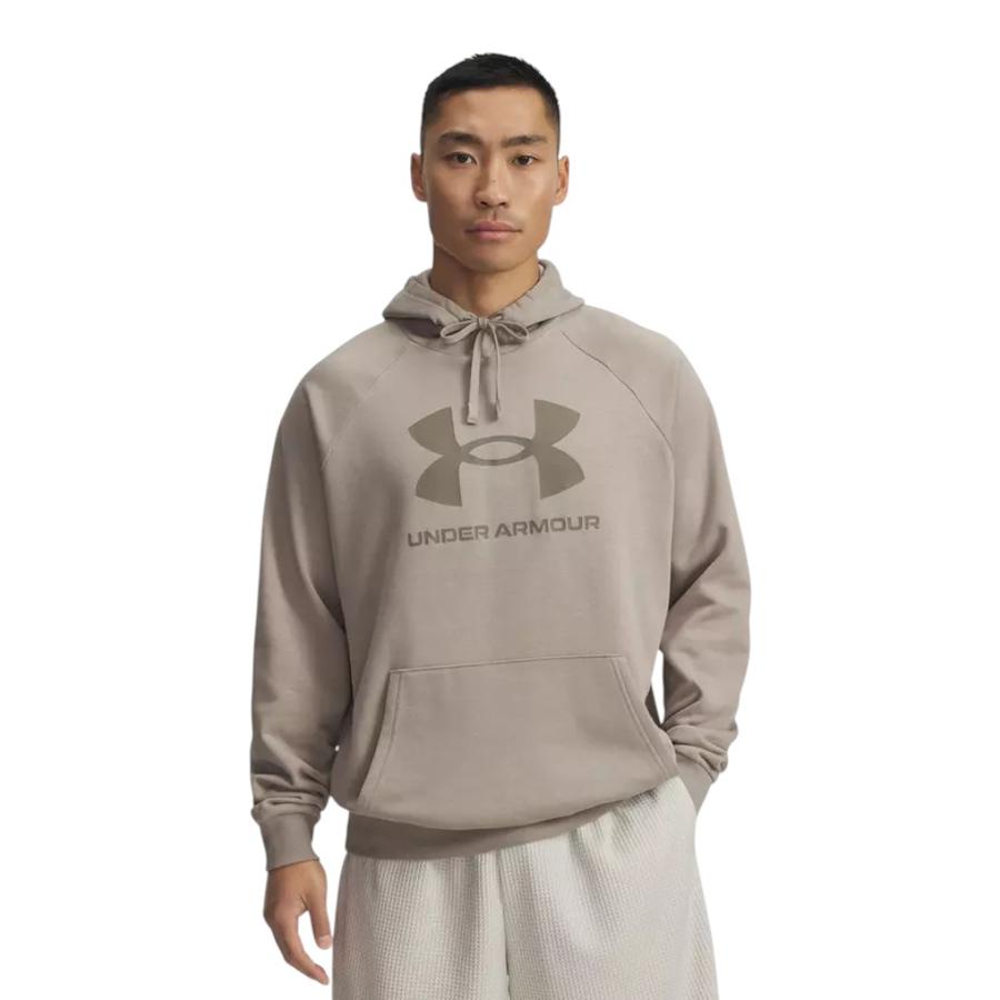 Polerón Gorro Hombre Under Armour Rival Logo Fleece HD Café