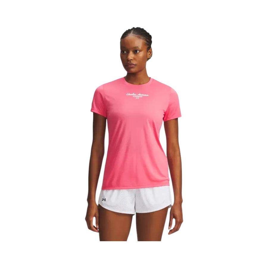 Polera M/C Mujer Under Armour Tech Script Graphic Rosado