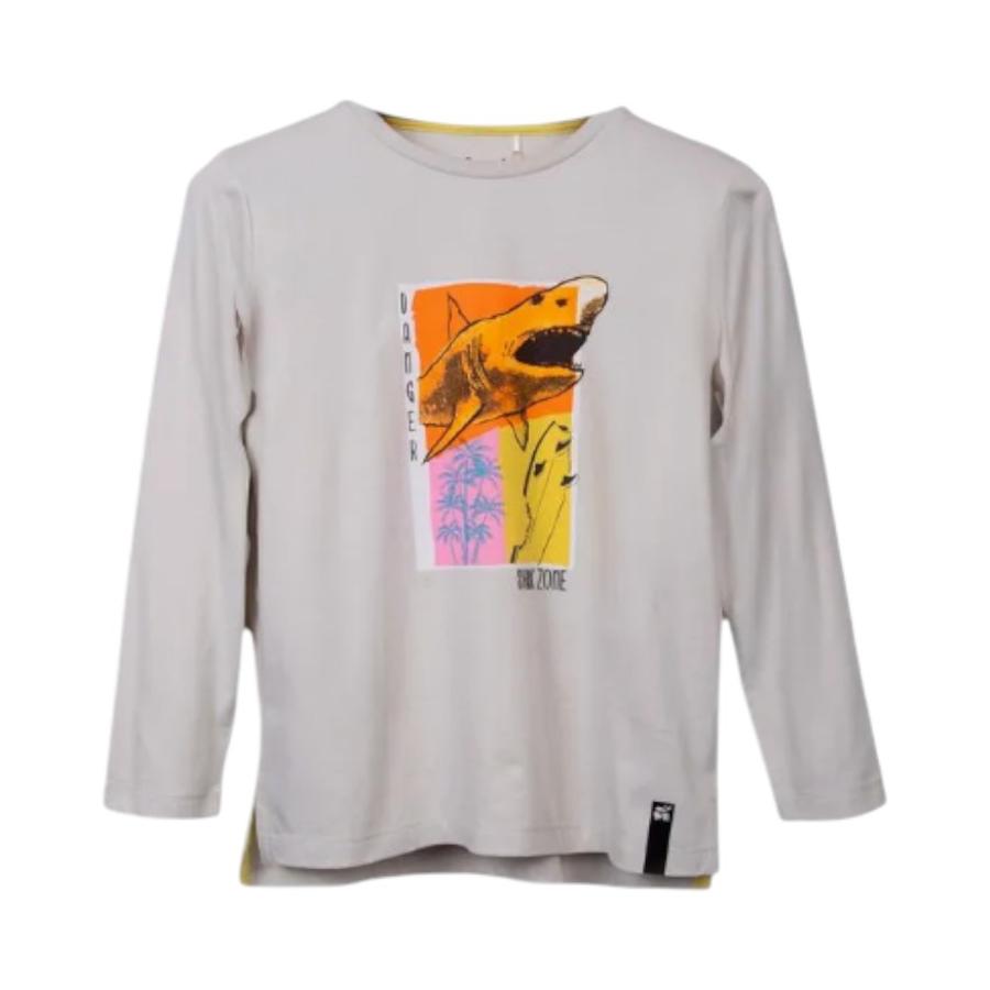 Polera Manga Larga Niño Apache PVC607-25 Gris