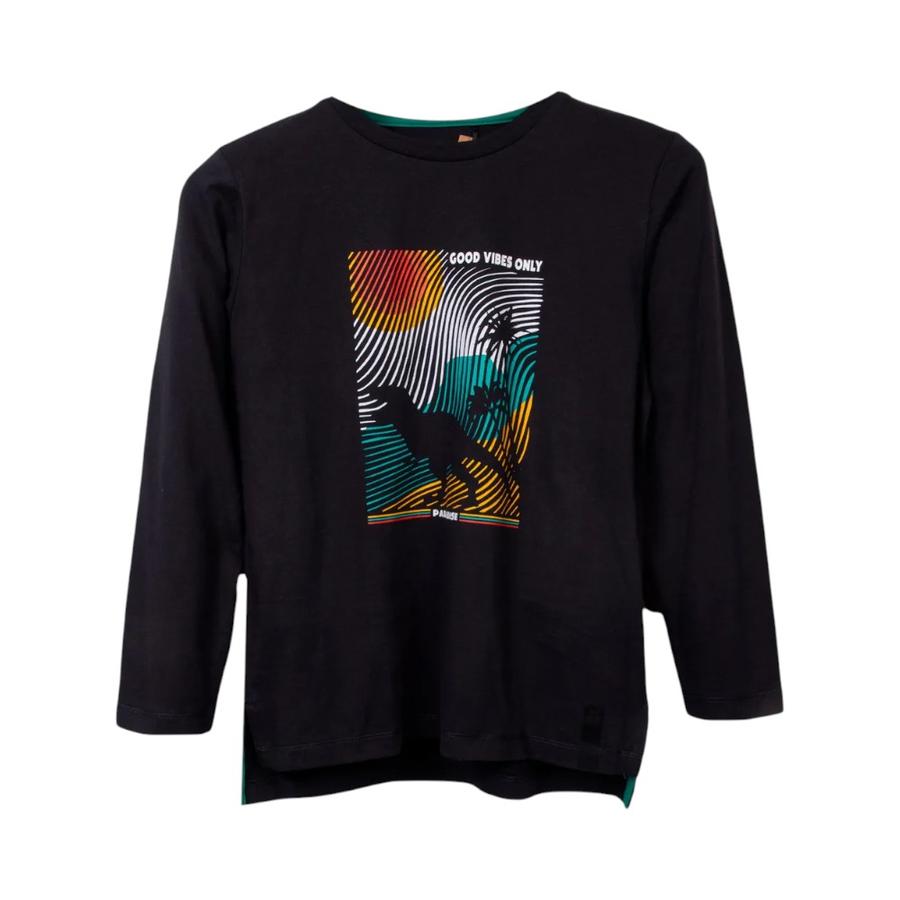 Polera Manga Larga Niño Apache PVC607-25 Marengo