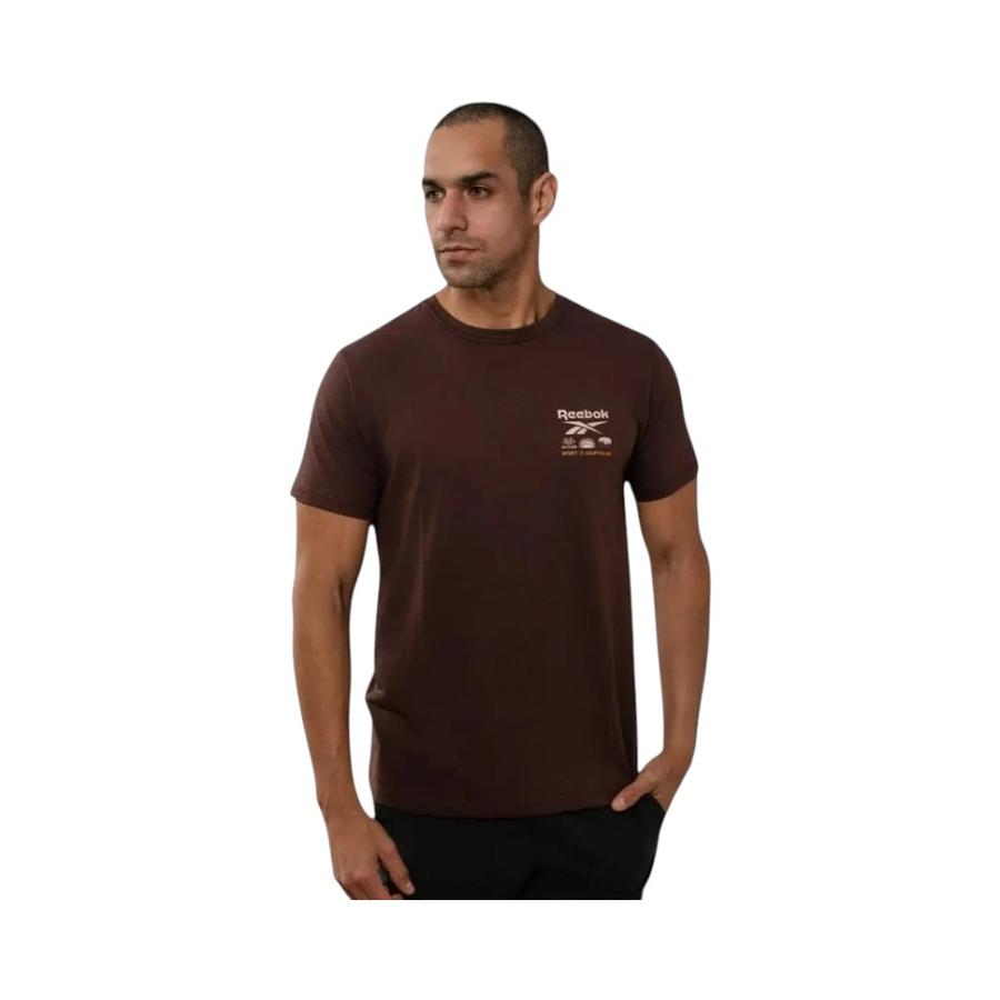 Polera m/c Hombre Reebok Nature Graphic Tee Café