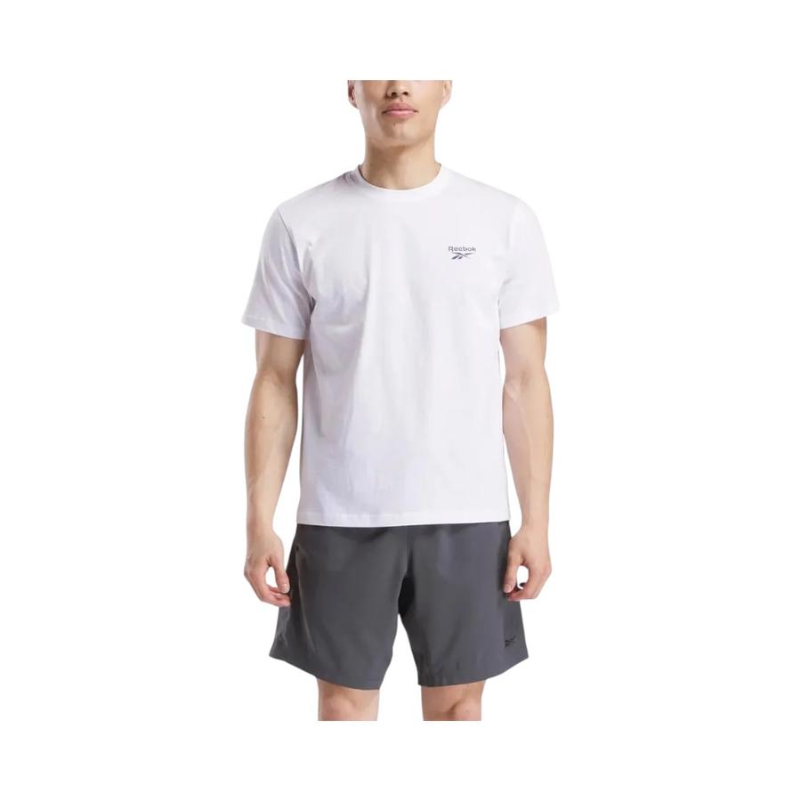 Polera m/c Hombre Reebok Cody Small Logo Crew Blanco