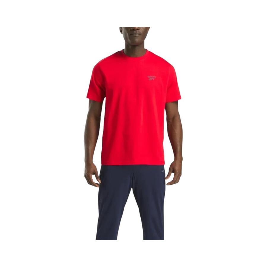 Polera m/c Hombre Reebok Cody Small Logo Crew Rojo