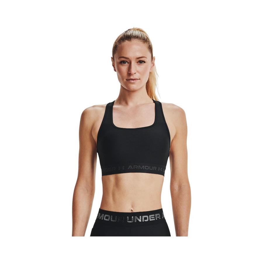 Peto Deportivo Mid Impact Mujer Under Armour Crossback Negro