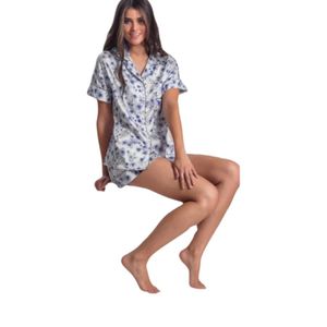 Pijama Corto Satín Mujer Mon Amour 425 Lila