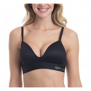 Sostén Encaje Wireless Soft Mujer Lady Genny S-285C Negro