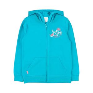 Polerón Full Zipper Niña Ficcus Day To Day 2610741 Turquesa