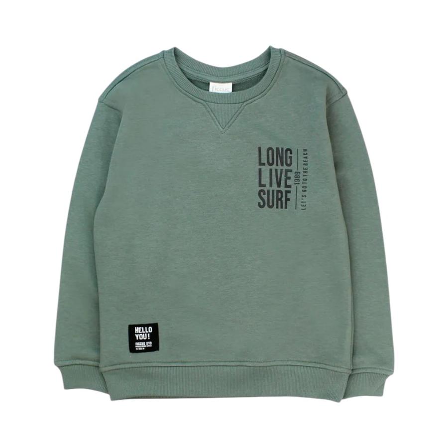 Polerón Niño Ficcus Day To Day 2610728 Verde Oscuro