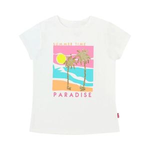 Polera Manga Corta Niña Ficcus Day To Day 2610738 Blanco