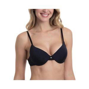 Sostén Microfibra Soft Push-Up Mujer Lady Genny S-689B Negro