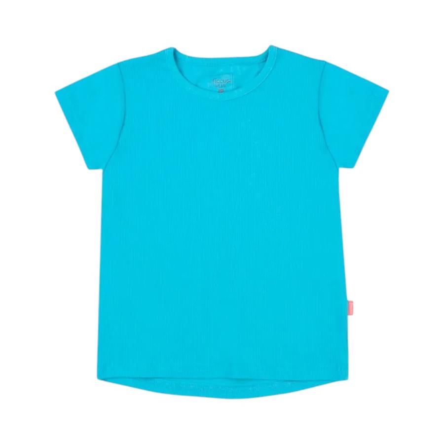 Polera Manga Corta Niña Ficcus Day To Day 2610773 Turquesa
