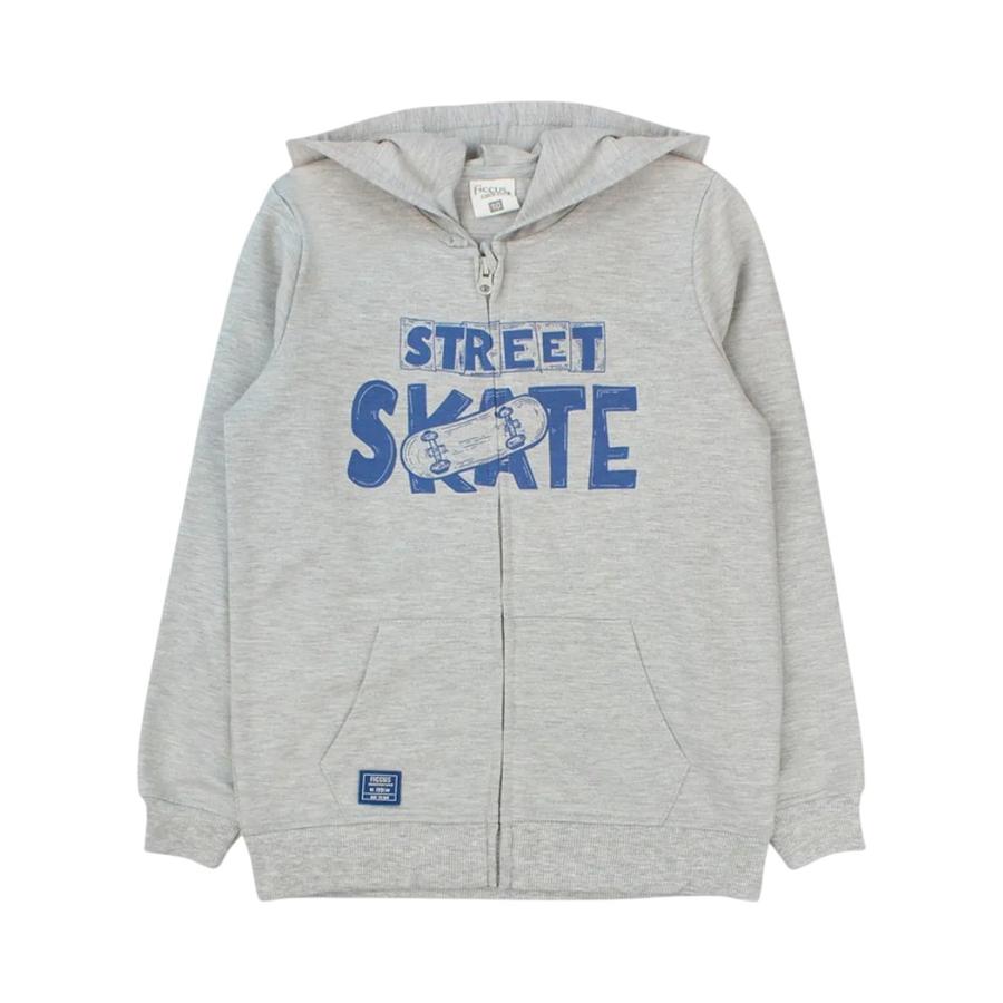 Polerón Full Zipper Niño Ficcus Day to Day 2610762 Gris