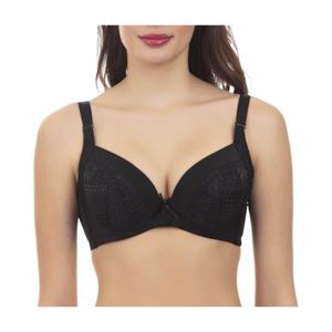 Sostén Encaje con Soft Push-Up Mujer Lady Genny Negro