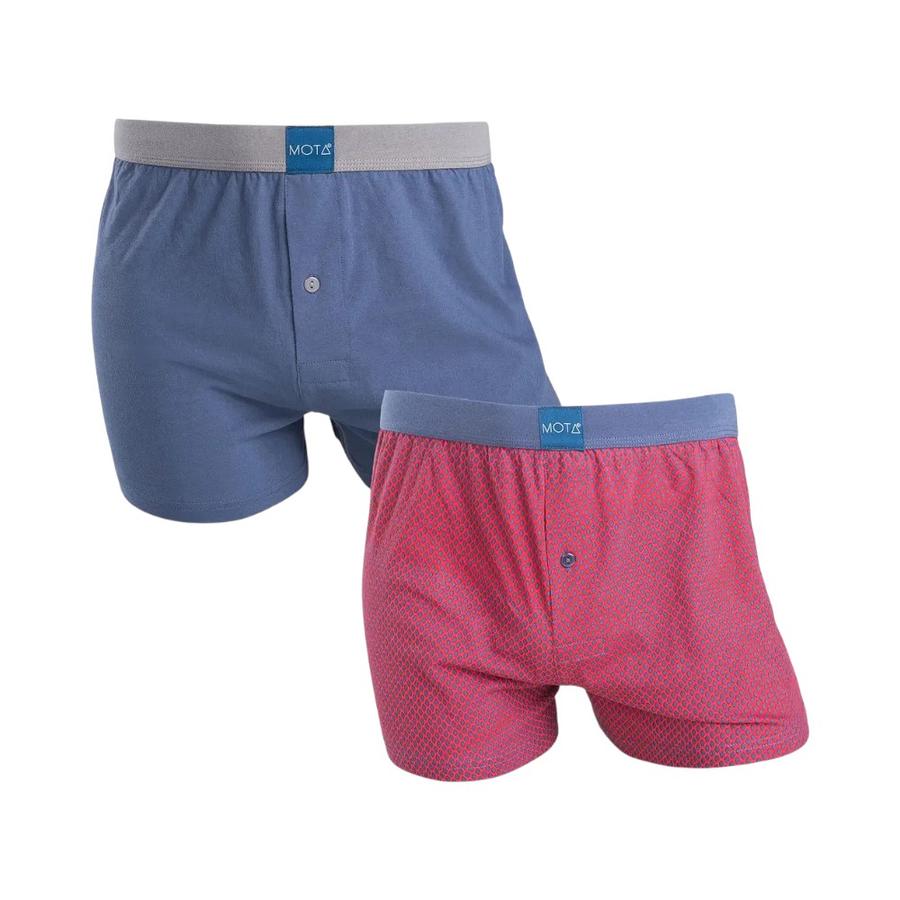 Pack 2 Bóxer Algodón Hombre Mota MT4154-S3 Multicolor
