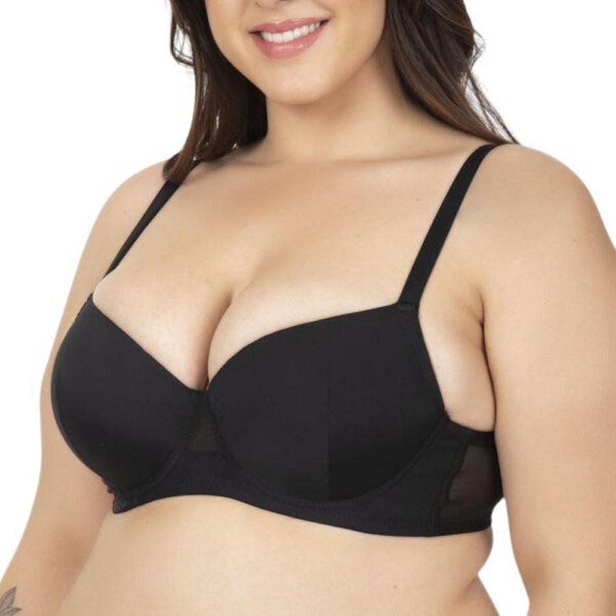 Sostén Microfibra y Powernet Mujer Lady Genny S-987C Negro