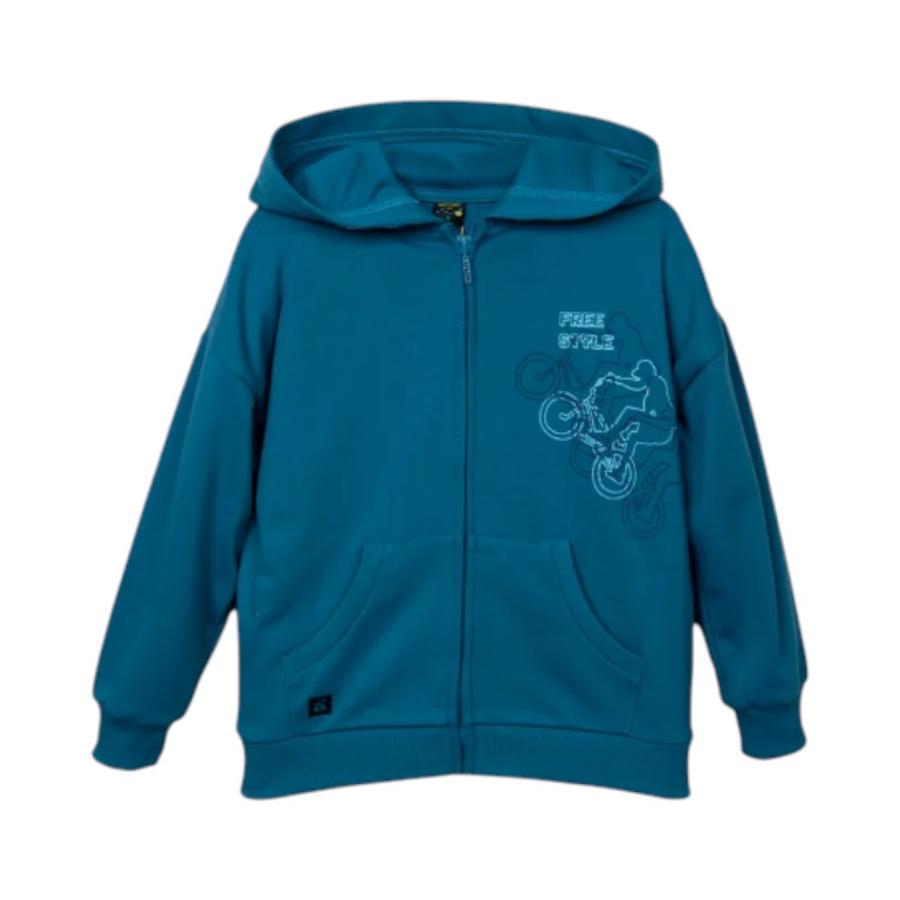 Polerón Fullzipper Niño Apache PVC506-25 Petroleo