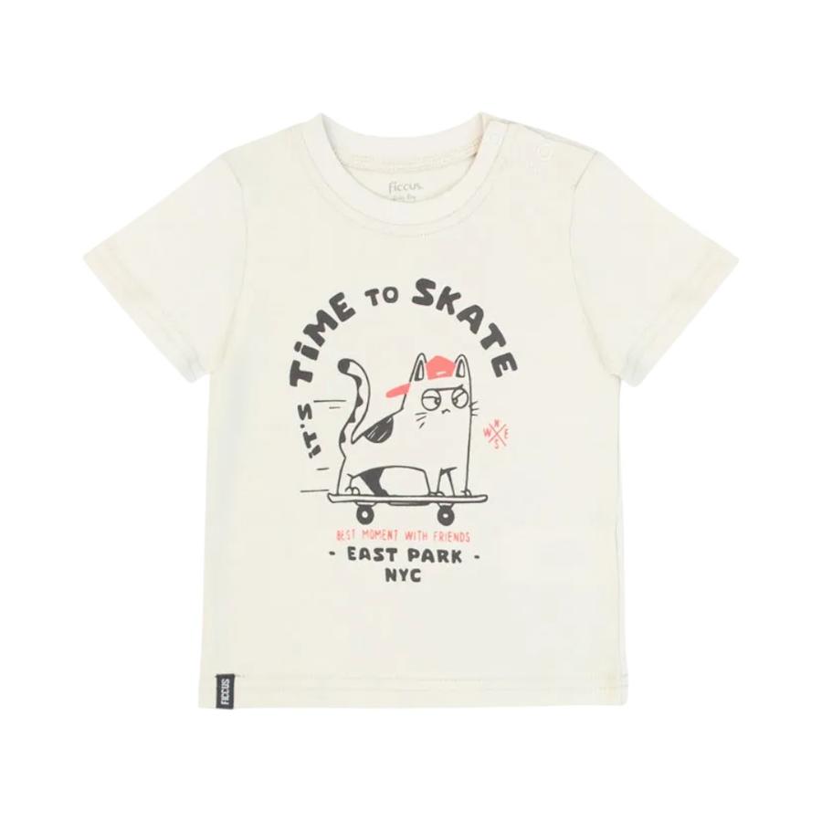 Polera Manga Corta Niño Ficcus Day to Day 2610691 Beige