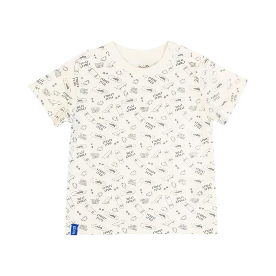 Polera Manga Corta Niño Ficcus Day to Day 2610694 Blanco